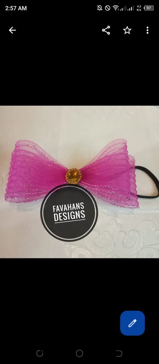 Pink children fascinator 